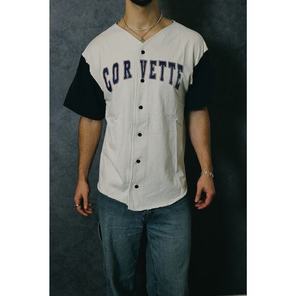 Vintage Button-up "Corvette" Baseball-style shirt - Picture 1 of 4